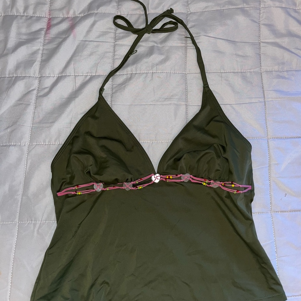 Joe Boxer Olive Green Tankini